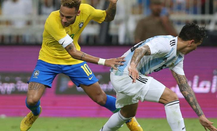 শেষ মুহূর্তের গোলে আর্জেন্টিনার বিপক্ষে ব্রাজিলের জয়