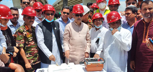 পদ্মা সেতুতে রেললাইন স্থাপনের কাজ উদ্বোধন